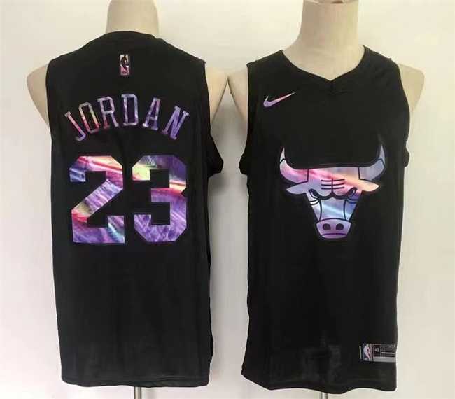 Men%27s Chicago Bulls #23 Michael Jordan Black Stitched Basketball Jersey->chicago bulls->NBA Jersey